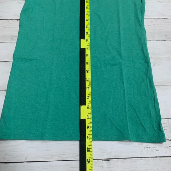 New Kirkland green v-neck cotton tee Sz. M - Picture 5 of 8
